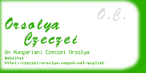 orsolya czeczei business card